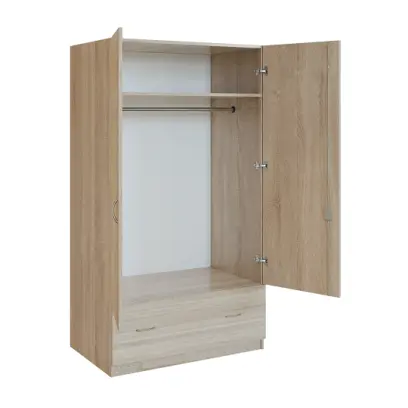 Q 24-100 skříň šatní, 2-dvéřová, 1000x600x1800mm, dub bardolino